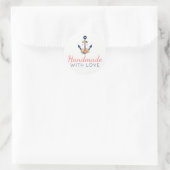 Met de Hand van Liefde Bloemanker Scheepvaart Gelo Ronde Sticker (Tas)