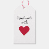 Met de Hand van Liefde Hart Cadeaubijsluiter Cadeaulabel (Voorkant)