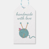 Met de Hand van Liefde - Hartvormige Draad & Vlind Cadeaulabel (Voorkant)