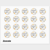 Met de Hand van Liefde Herfst Ronde Sticker (Vel)