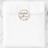 Met de Hand van Liefde Herfst Ronde Sticker (Tas)