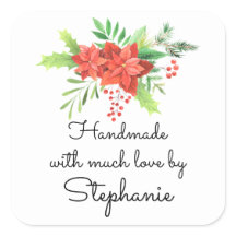 Met de Hand van Liefde Naam Poinsettia Kerstmis 