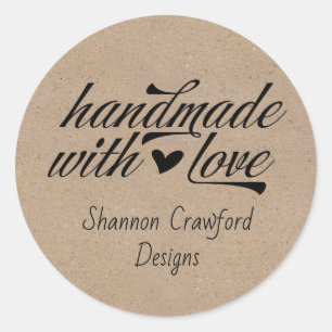 Met de Hand van Liefde Persoonlijke Kraft Uiterlij Ronde Sticker