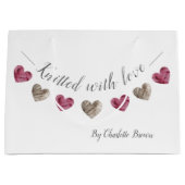 Met de hand vervaardigde cadeaus groot cadeauzakje (Voorkant)