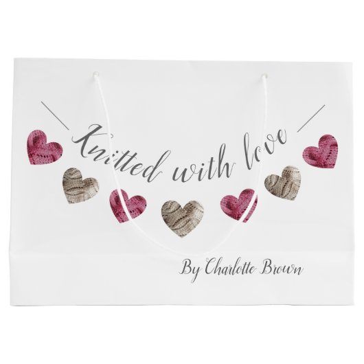 Met de hand vervaardigde cadeaus groot cadeauzakje (Achterkant)