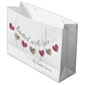 Met de hand vervaardigde cadeaus groot cadeauzakje (Voorkant Gekanteld)