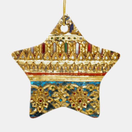 , met de hand vervaardigde Thaise keramiek Keramisch Ornament (Voorkant)