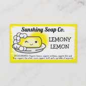 Met de hand vervaardigde zeepbellen in het bad, ge visitekaartje (Voorkant)