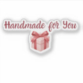 Met de Hand voor Jou Sticker | Cute Gift Packaging (Voorkant)
