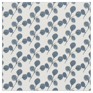 Met de hand watergekleurde Eucalyptus Groene Blauw Stof