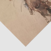 Met de hand zwepen van een Bronc door Edward Borei Tissuepapier (Detail)