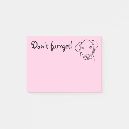 Met de juffrouw Weimaraner-hond kun je het niet ve Post-it® Notes (Voorkant)