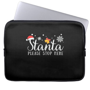 Met de kerstcadeaukerstman stop je hier laptop sleeve