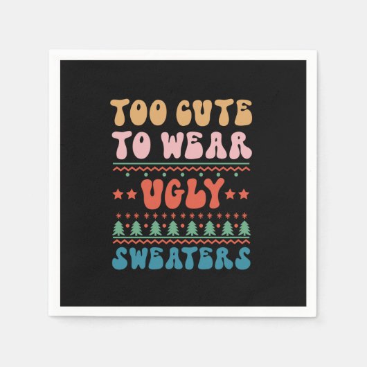 Met de kerstcadeautjes is het te mooi om een lelij servet (Voorkant)