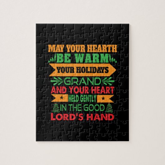 Met de kerstcadeautjes is uw hart warm legpuzzel (Verticaal)