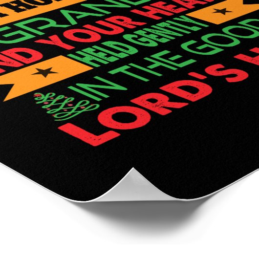 Met de kerstcadeautjes is uw hart warm poster (Hoek)