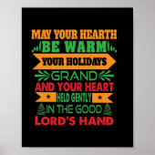 Met de kerstcadeautjes is uw hart warm poster (Voorkant)