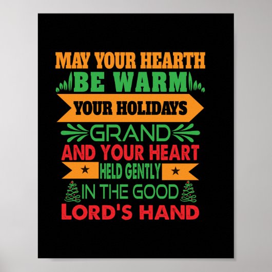 Met de kerstcadeautjes is uw hart warm poster (Voorkant)