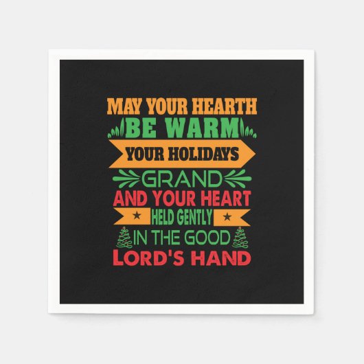 Met de kerstcadeautjes is uw hart warm servet (Voorkant)