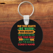 Met de kerstcadeautjes is uw hart warm sleutelhanger (Voorkant)