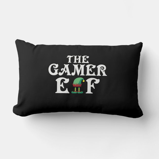 Met de kerstcadeautjes krijgt de gamer Elf Kussen (Voorkant)