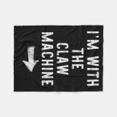 Met de klauw machine grappig Halloween koppel Fleece Deken (Voorkant (Horizontaal))
