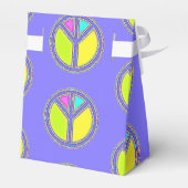 Met de kleuren gevuld PEACE-teken 1 Bedankdoosjes (Achterkant)