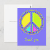 Met de kleuren gevuld PEACE-teken 1 Briefkaart (Voorkant / Achterkant)
