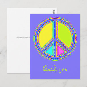 Met de kleuren gevuld PEACE-teken 1 Briefkaart