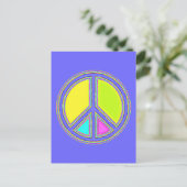 Met de kleuren gevuld PEACE-teken 1 Briefkaart (Staand voorkant)