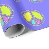 Met de kleuren gevuld PEACE-teken 1 Cadeaupapier (Rol Hoek)