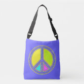 Met de kleuren gevuld PEACE-teken 1 Crossbody Tas (Voorkant)