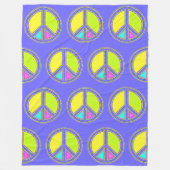 Met de kleuren gevuld PEACE-teken 1 Fleece Deken (Voorkant)