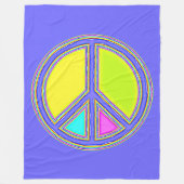 Met de kleuren gevuld PEACE-teken 1 Fleece Deken (Voorkant)