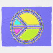 Met de kleuren gevuld PEACE-teken 1 Fleece Deken (Voorkant (Horizontaal))