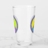 Met de kleuren gevuld PEACE-teken 1 Glas (Links)