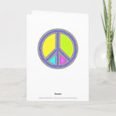 Met de kleuren gevuld PEACE-teken 1 Kaart (Achterkant)