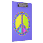 Met de kleuren gevuld PEACE-teken 1 Klembord (Rechts)