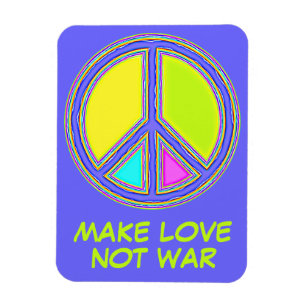 Met de kleuren gevuld PEACE-teken 1 Magneet