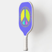 Met de kleuren gevuld PEACE-teken 1 Pickleball Paddle (Links)