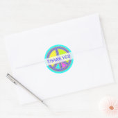 Met de kleuren gevuld PEACE-teken 1 Ronde Sticker (Envelop)