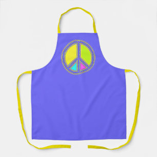Met de kleuren gevuld PEACE-teken 1 Schort
