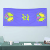Met de kleuren gevuld PEACE-teken 1 Spandoek (Beurs)