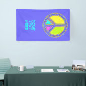 Met de kleuren gevuld PEACE-teken 1 Spandoek (Beurs)