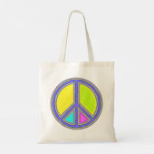 Met de kleuren gevuld PEACE-teken 1 Tote Bag (Achterkant)