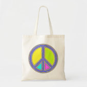 Met de kleuren gevuld PEACE-teken 1 Tote Bag (Voorkant)