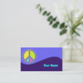 Met de kleuren gevuld PEACE-teken 1 Visitekaartje (Staand voorkant)