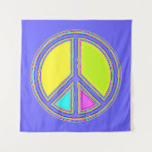 Met de kleuren gevuld PEACE-teken 1 Wandkleed (Voorkant)
