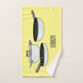 Met de klok mee wordt de illustratie van de cartoo bad handdoek (Handdoek)