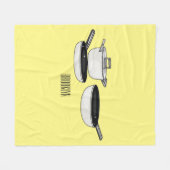 Met de klok mee wordt de illustratie van de cartoo fleece deken (Voorkant (Horizontaal))